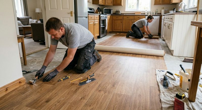 Linoleum Floor Installation